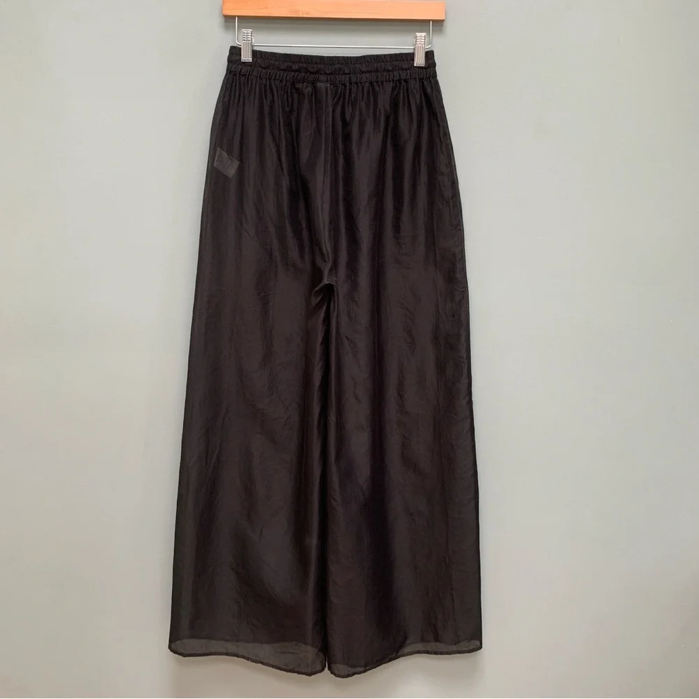 SIR. Black Cover Up Sheer Pants in Black 4 - Picture 7 of 11